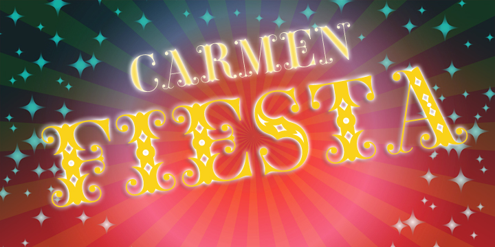 Beispiel einer Carmen Fiesta-Schriftart